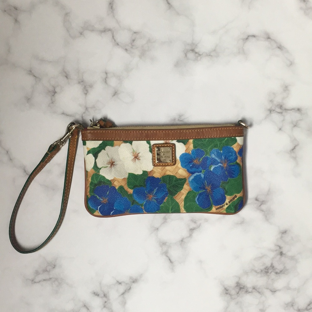 Great Condition Blue Flower Dooney & Burke